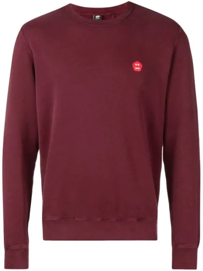 Shop Aspesi Printed Detail Sweatshirt In Red