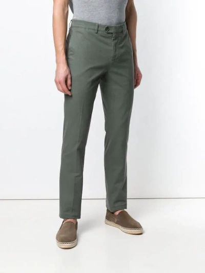 Shop Brunello Cucinelli Straight Leg Mid-rise Trousers In Green