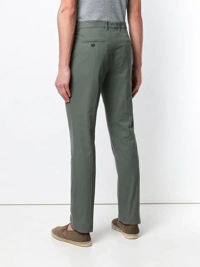 Shop Brunello Cucinelli Straight Leg Mid-rise Trousers In Green