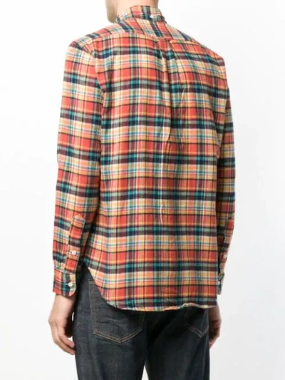 Shop Gitman Vintage Checked Flannel Shirt - Blue