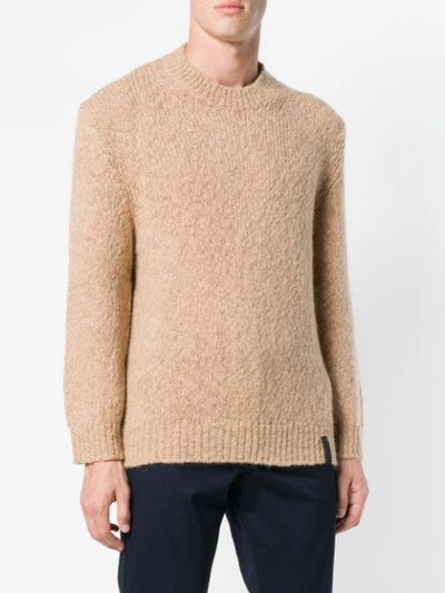 Shop Kenzo Knitted Jumper In Neutrals