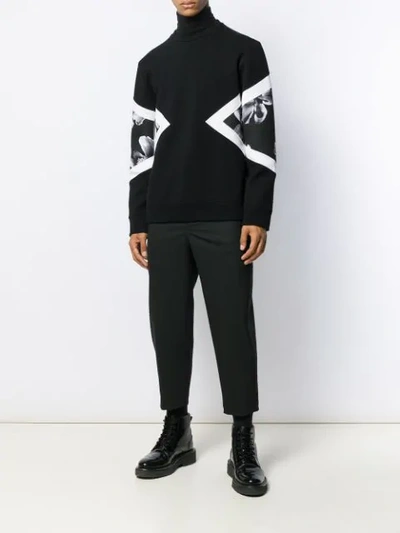 NEIL BARRETT CROPPED TAILORED TROUSERS - 黑色