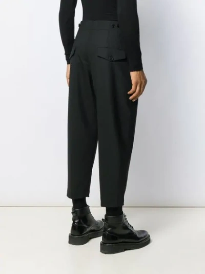 Shop Neil Barrett Cropped Tailored Trousers In Black