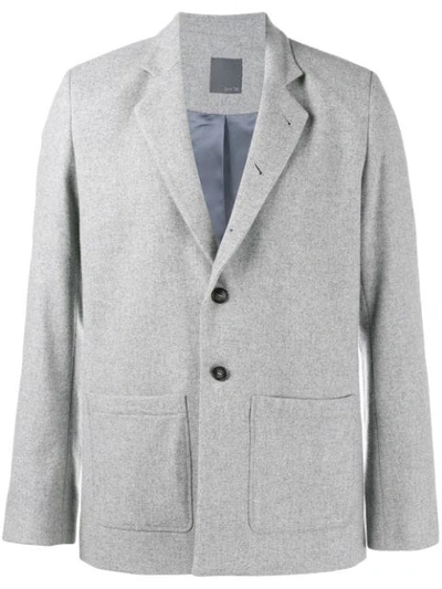 Shop Lot78 Single Breasted Blazer In Grey