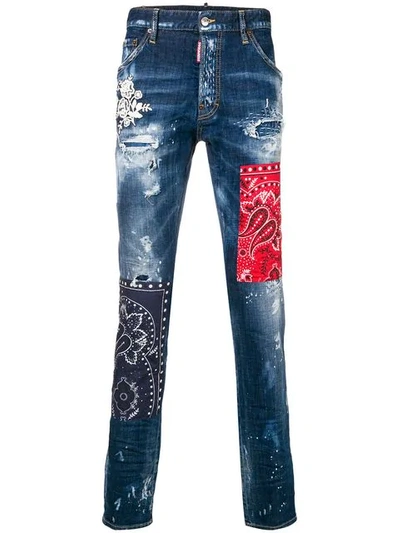 Dsquared2 16.5cm Cool Guy Bandana Denim Jeans | ModeSens