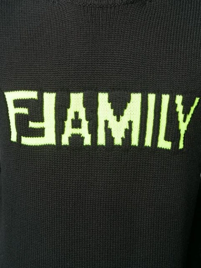 Shop Fendi Ffamily Intarsia Jumper In Black