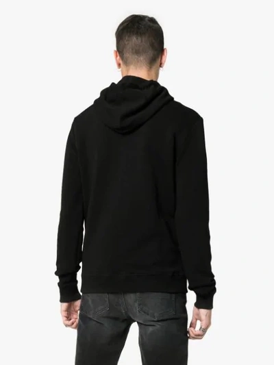 Shop Saint Laurent Bolo Tie Detail Hoodie In Black