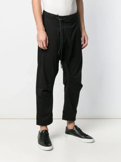 Shop Attachment Dropped Crotch Track Pants In Black