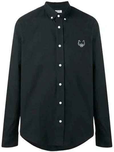 Shop Kenzo Tiger Patch Shirt In Black
