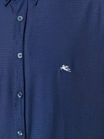 Shop Etro Classic Collared Shirt - Blue