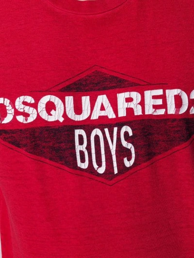 Shop Dsquared2 Logo Print T-shirt In Red