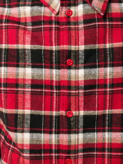 Shop Balenciaga Oversized Checked Flap Shirt In Red