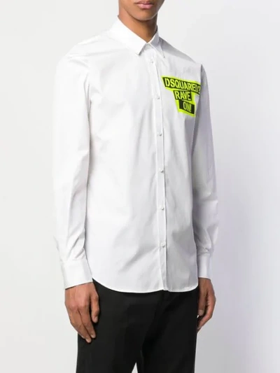 Shop Dsquared2 Rave-on Tailored Shirt In White
