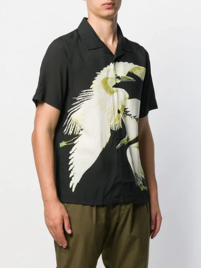 Shop Stussy Bird Print Shirt In Black