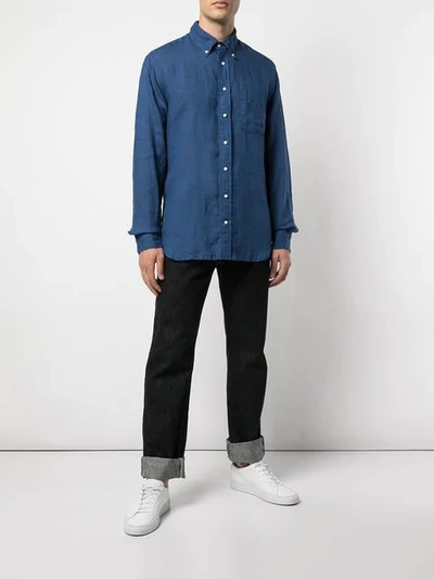 Shop Gitman Vintage Button Down Shirt In Blue
