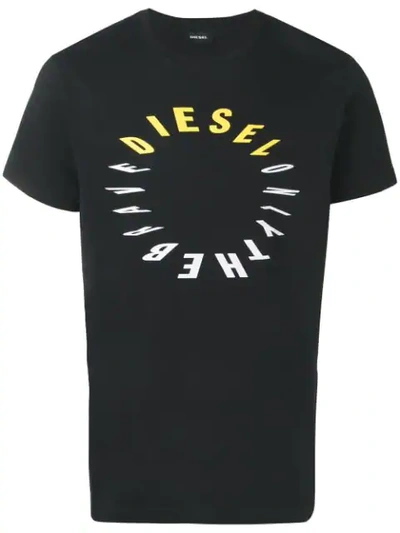 Shop Diesel T-shirt Mit Logo In Black