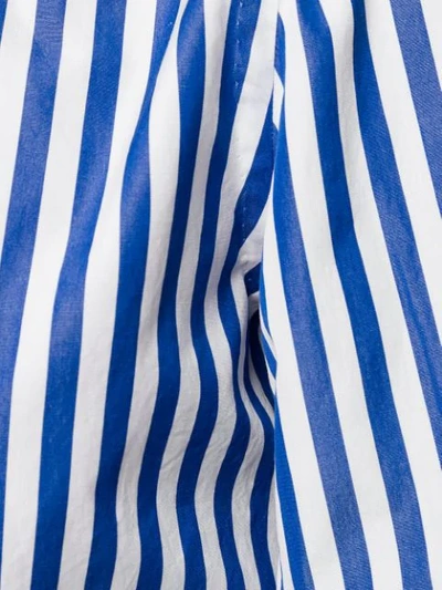 FINAMORE 1925 NAPOLI 条纹排扣衬衫 - 蓝色