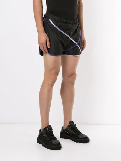 Shop Cottweiler Contrasting Pipe Shorts In Black