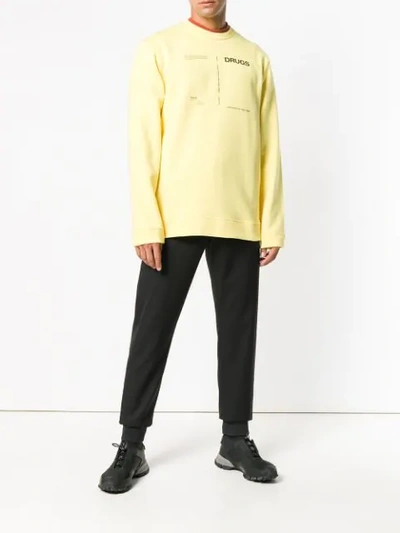 Shop Raf Simons Drugs Sweatshirt In Yellow