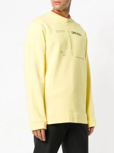 Shop Raf Simons Drugs Sweatshirt In Yellow