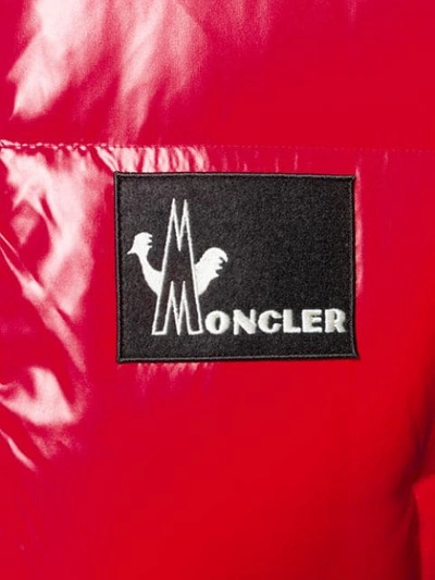 Shop Moncler Padded Gilet In Red