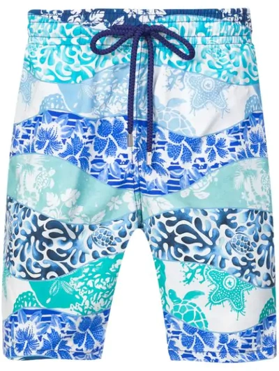 Shop Vilebrequin Printed Swim Shorts In Blue