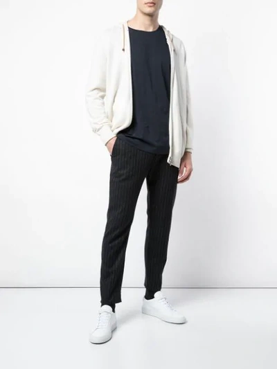 Shop Brunello Cucinelli Zipped Hoodie In White