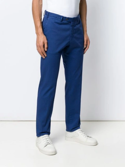 Shop Lardini Paris Trousers In Blue