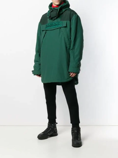 Shop Napapijri Oversized Padded Jacket In Green