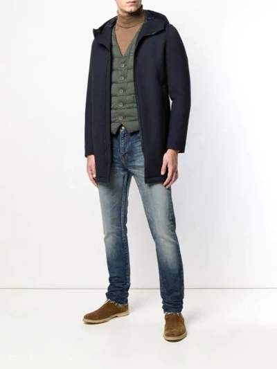 Herno Padded Fitted Gilet In Green