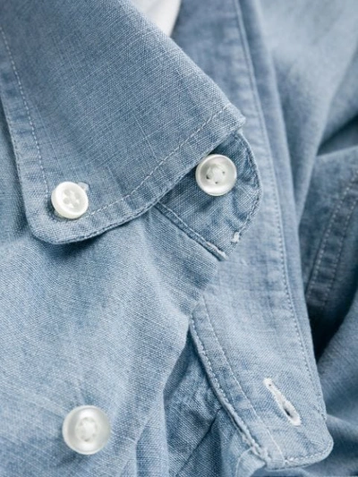 Shop Officine Generale Antime Chambray Shirt In Blue