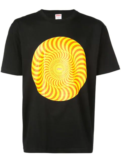 black and yellow supreme shirt