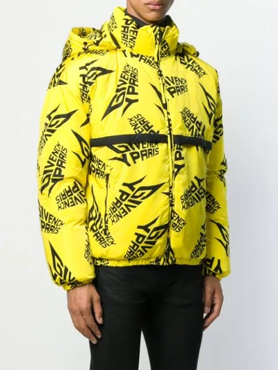 Shop Givenchy Gefütterte Jacke Mit Print - Gelb In Yellow