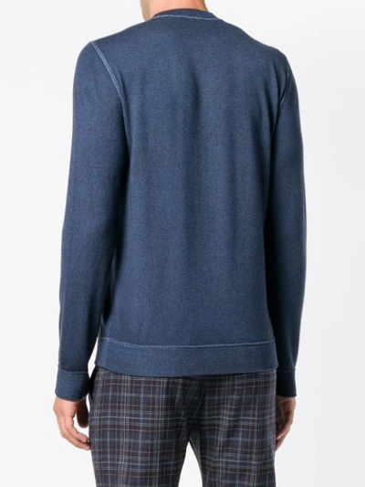 Shop Altea Round Neck Sweater In Blue