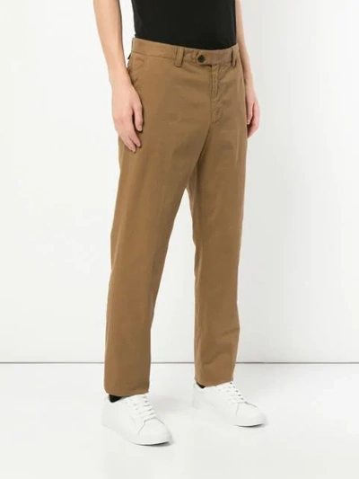 Shop Gieves & Hawkes Straight-leg Trousers In Brown