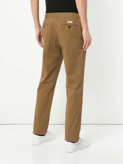 Shop Gieves & Hawkes Straight-leg Trousers In Brown