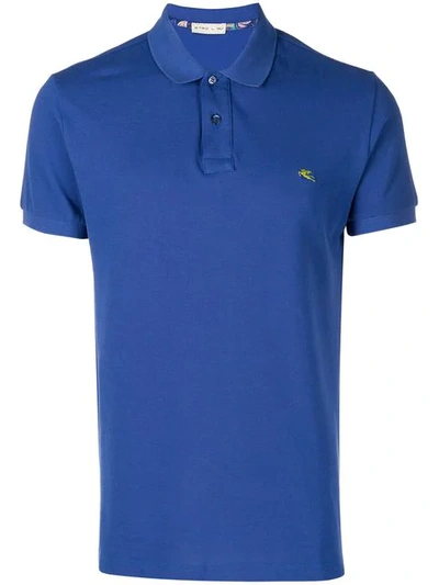 Shop Etro Classic Polo Shirt In Blue