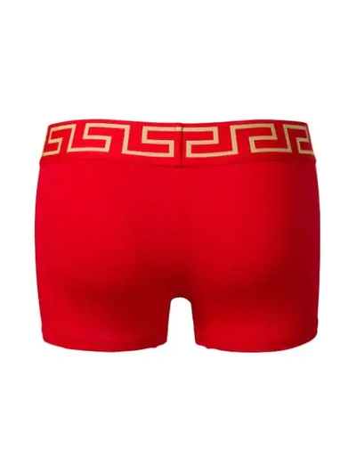 Shop Versace Logo Briefs In Red