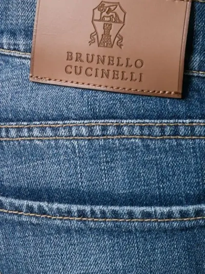 Shop Brunello Cucinelli Straight-leg Trousers In Blue