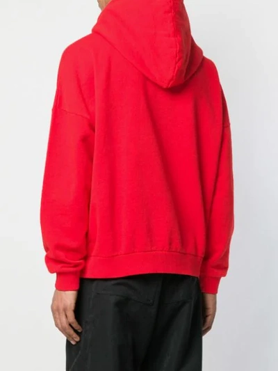 Shop Napa By Martine Rose Embroidered Logo Hoodie In Red