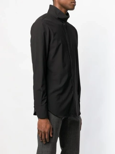 Shop Emporio Armani Concealed Fastening Shirt In Black