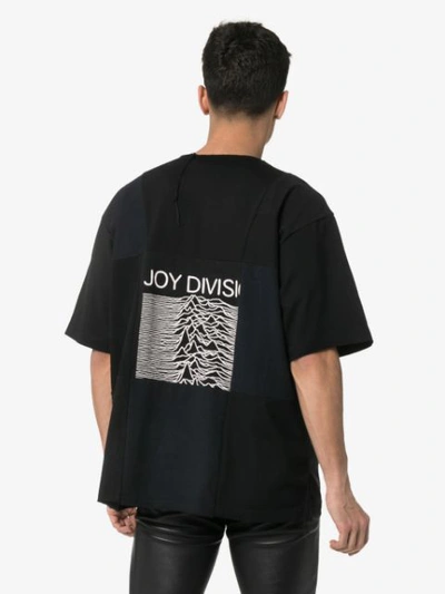 Shop Children Of The Discordance Joy Division Unknown Pleasures Cotton T-shirt In Black