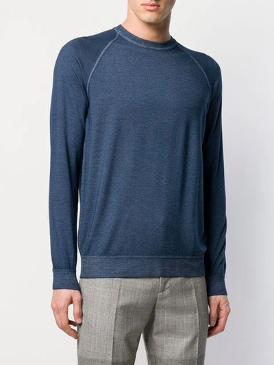 Shop Drumohr Raglan Sweater In Blue