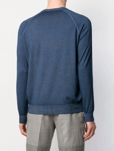 Shop Drumohr Raglan Sweater In Blue