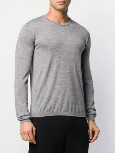 Roberto Collina Round Neck Jumper In Grey