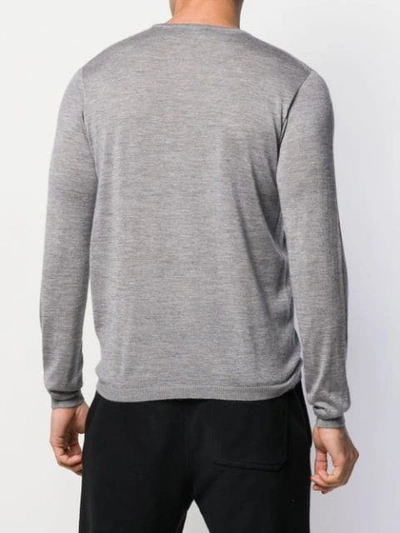 Roberto Collina Round Neck Jumper In Grey