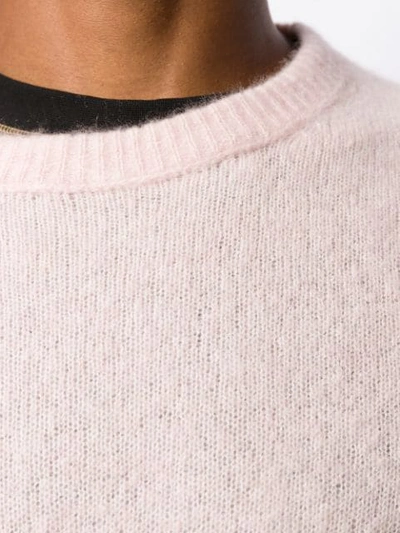 Shop Roberto Collina Long Sleeve Fitted Jumper In Pink