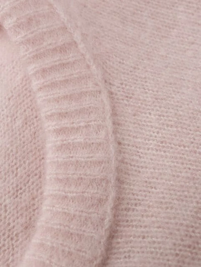 ROBERTO COLLINA LONG-SLEEVE FITTED SWEATER - 粉色