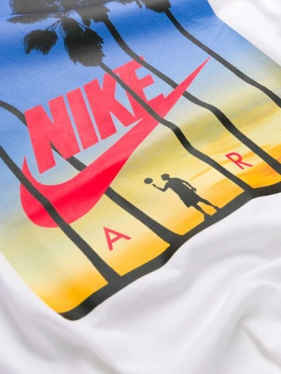 Shop Nike Palm Tree Print T-shirt In 100 White