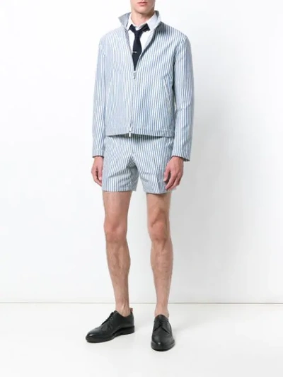 Shop Thom Browne Gestreifte Shorts In Blue